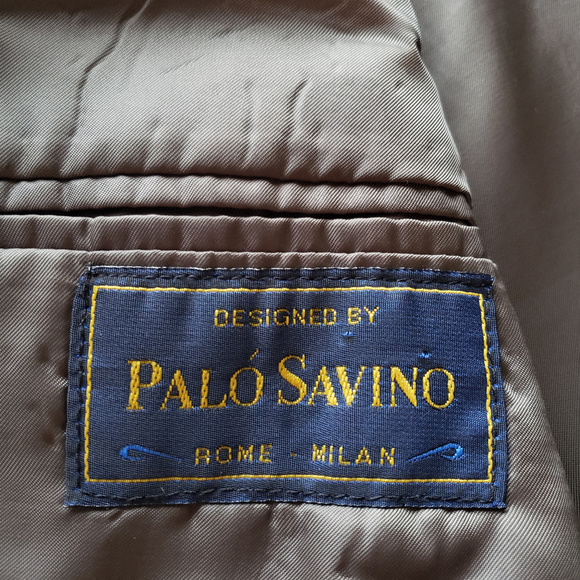 Palo Savino for Dillards 42R Taupe Check Sportcoat - Picture 6 of 8